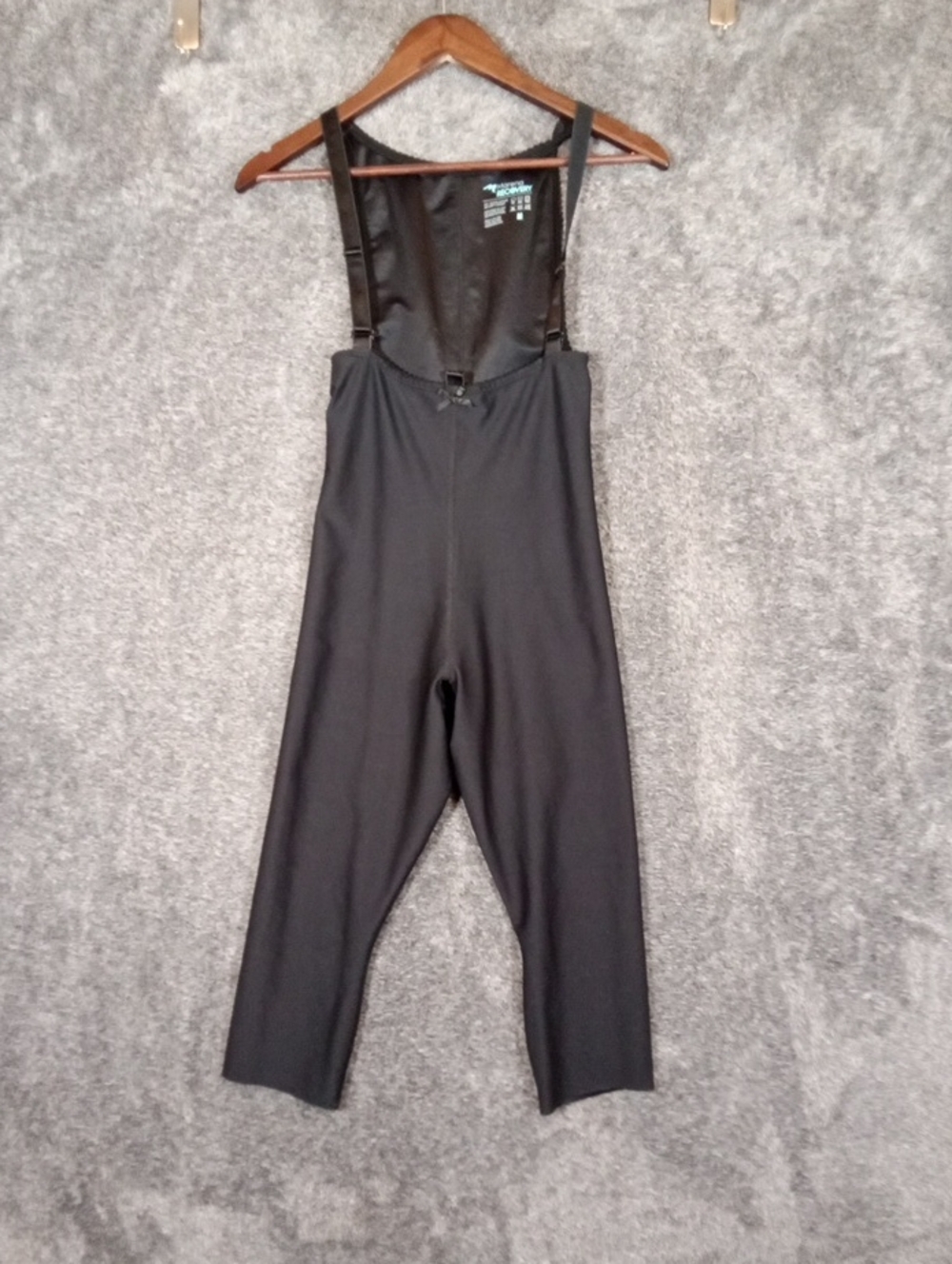 Marena Recovery Womens Post Compression Bodysuit Black Open Crotch Size MEDIUM